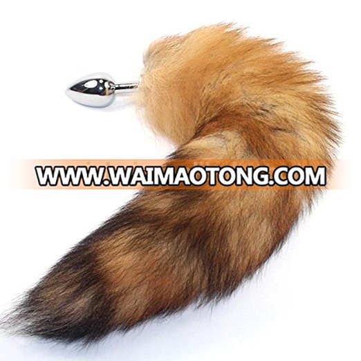 Women Adult Toy T-explorer Large Fetish Fantasy Soft Wild Fox Tail Metal Steel Anal Plug Butt